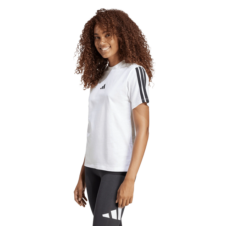 ADIDAS ESSENTIALS SINGLE JERSEY 3-STRIPES WOMEN'S T-SHIRT WHITE JM2394