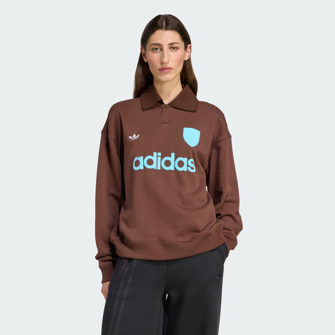 FELPA ADIDAS ORIGINALS "FOOTIE SWEAT" POLO BROWN