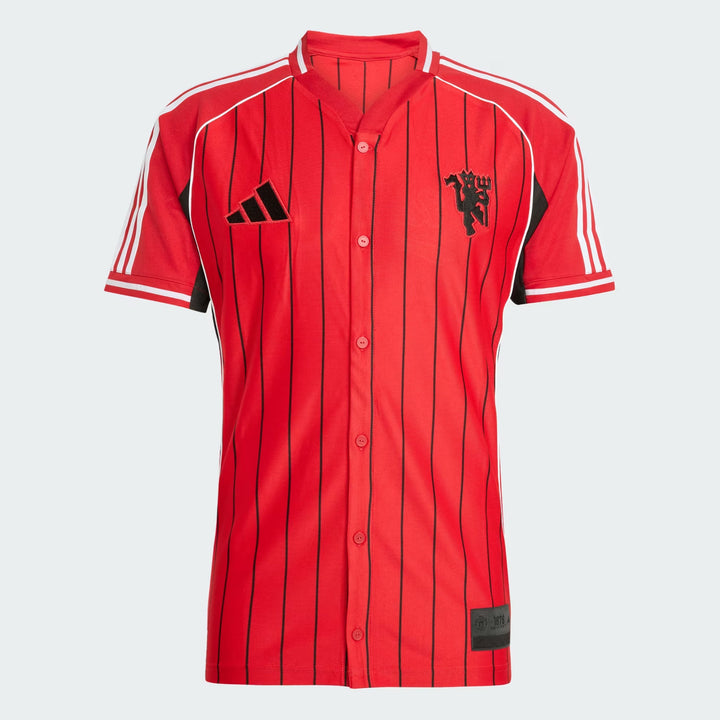 MAGLIA UOMO ADIDAS MANCHESTER UNITED FC BASEBALL JERSEY