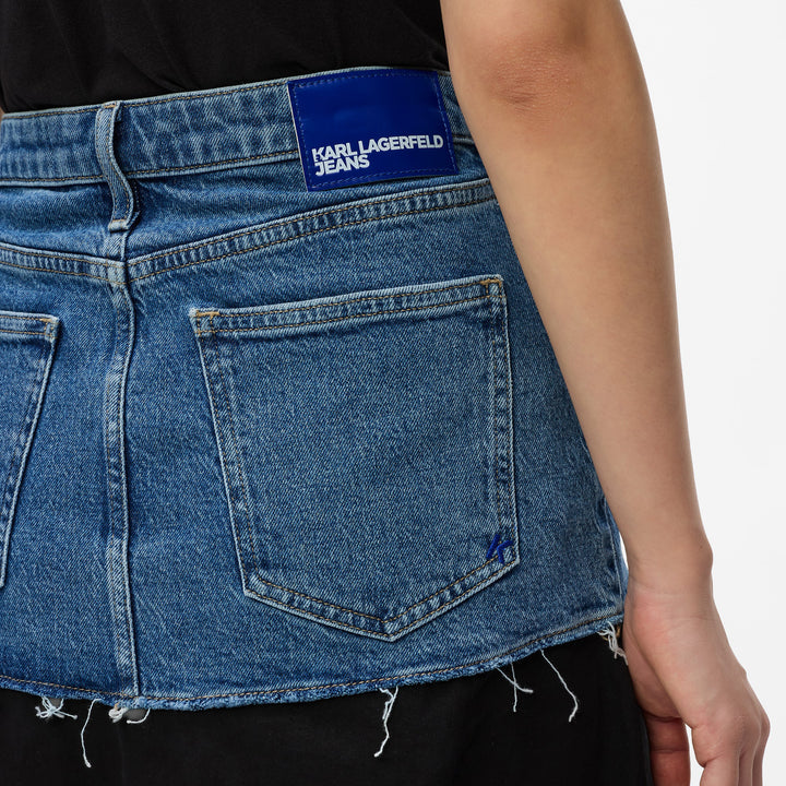 KARL LAGERFELD JEANS MAXI SKIRT WITH DENIM SECTION KLB1W12019 B1W12019