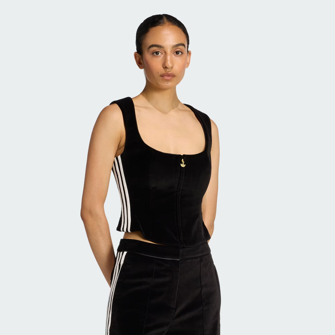 ADIDAS ORIGINALS WOMEN'S VELVET CORSET – BLACK – KF4693