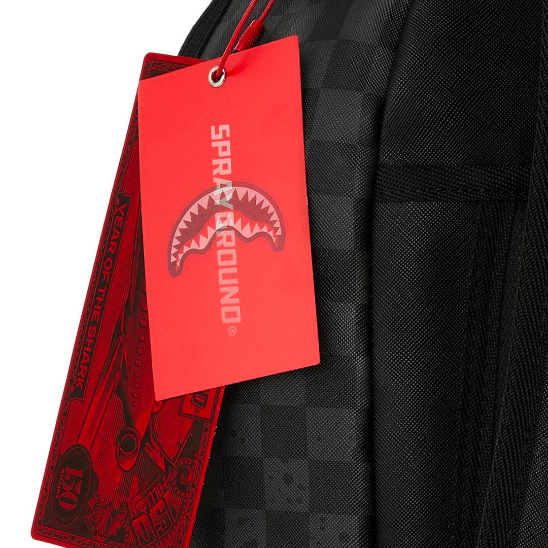 ZAINO BACKPACK SPRAYGROUND SPRITZ BLACK SIMILPELLE VEGANA CHECKERBOARD 910B8177NSZ