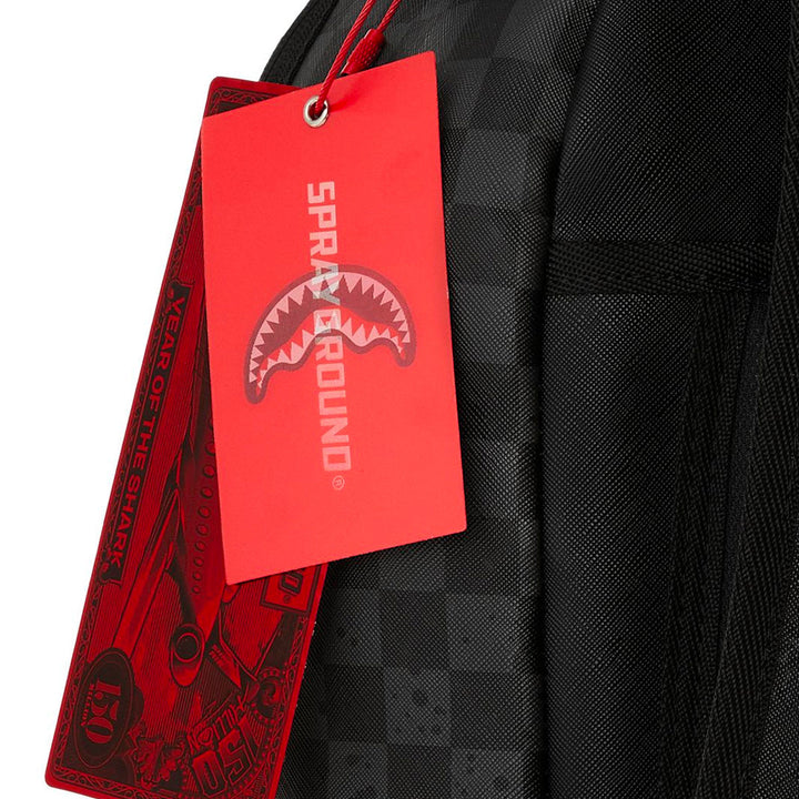 ZAINO BACKPACK SPRAYGROUND SPRITZ BLACK SIMILPELLE VEGANA CHECKERBOARD 910B8177NSZ