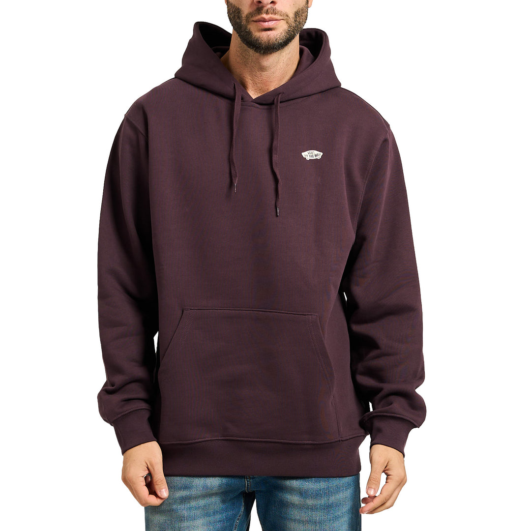 VN000P51 - FELPA UOMO VANS CLASSIC LOGO CON CAPPUCCIO – GRIGIO MÉLANGE E BORDEAUX