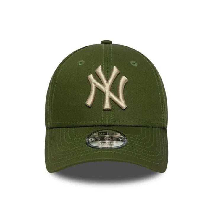 60759059 - Cappelli - Bambini/Ragazzi 3-7 Anni - New Era - 9FORTY JUNIOR NEW YORK YANKEES - Strapback - Verde Oliva - League Essential - Look Casual - Accessori - Autunno/Inverno - 2025