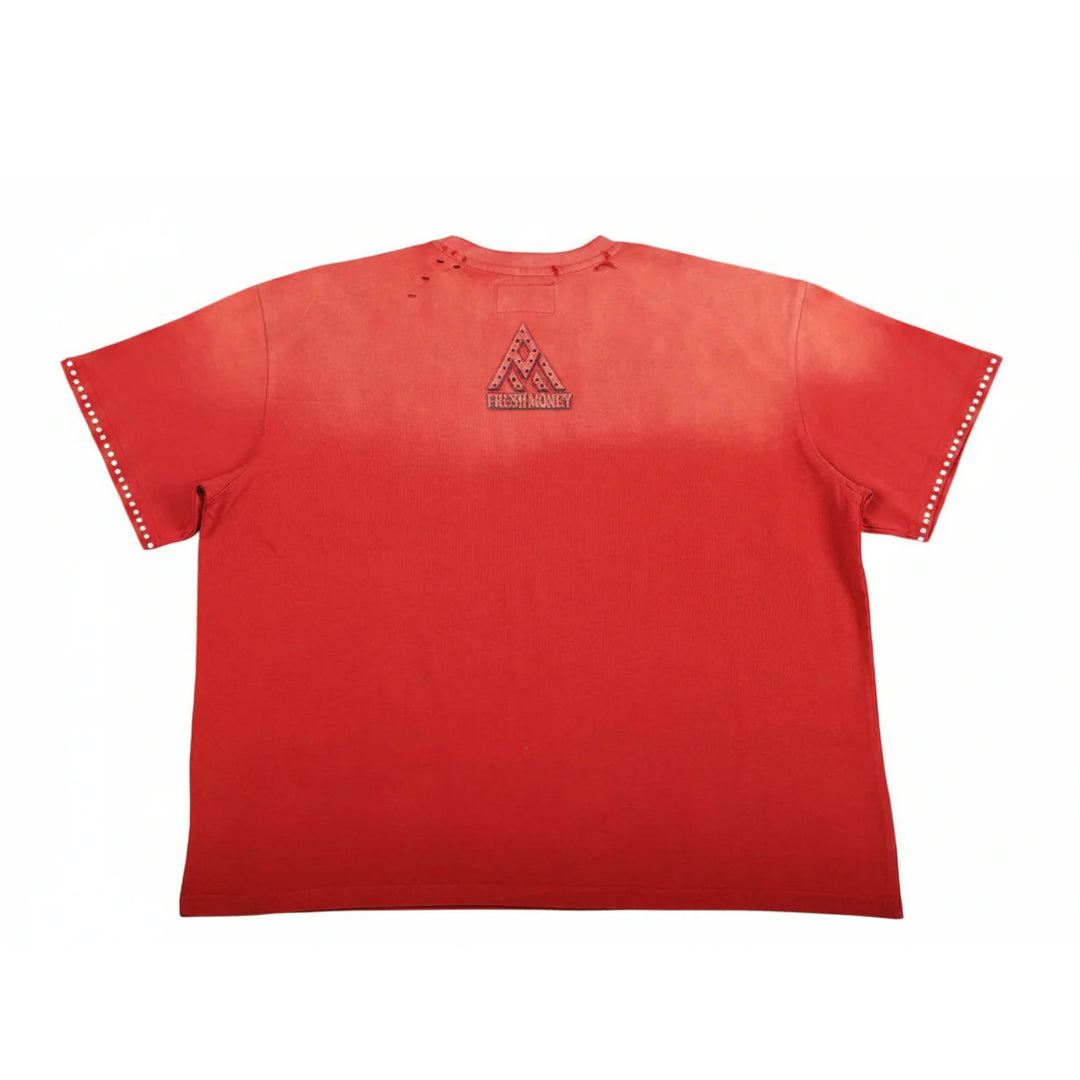 T-SHIRT UOMO PAPER MONEY "FLAMING DICE" CON STRASS