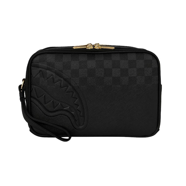 POCHETTE BEAUTY CASE SPRAYGROUND SPRITZ BLACK TOILETRY BAG PELLE VEGANA NERA 910B8280NSZ