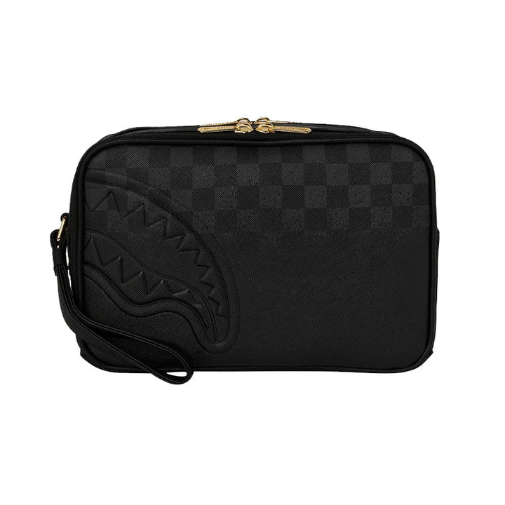 POCHETTE BEAUTY CASE SPRAYGROUND SPRITZ BLACK TOILETRY BAG PELLE VEGANA NERA 910B8280NSZ