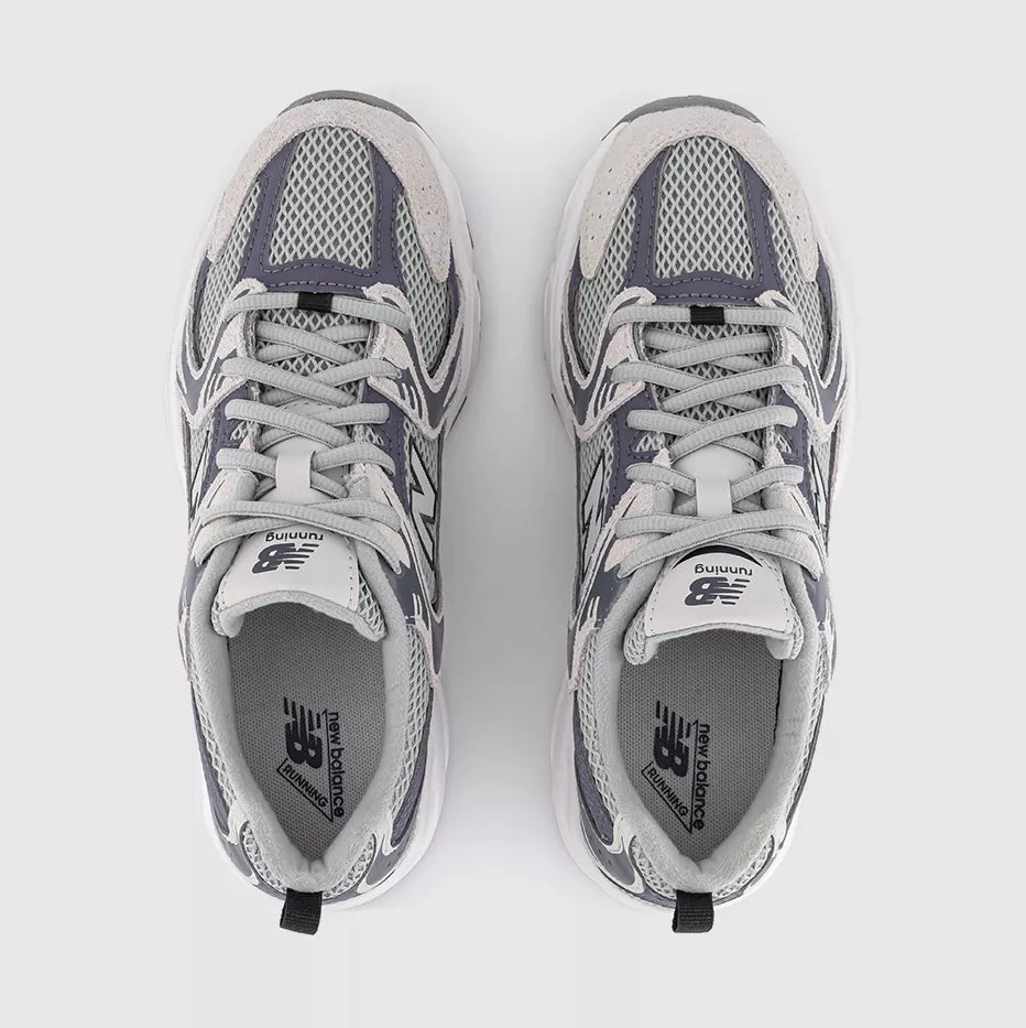 SNEAKERS NEW BALANCE 530 G5306J4 UNISEX GRIGIO METALLICO LILLA