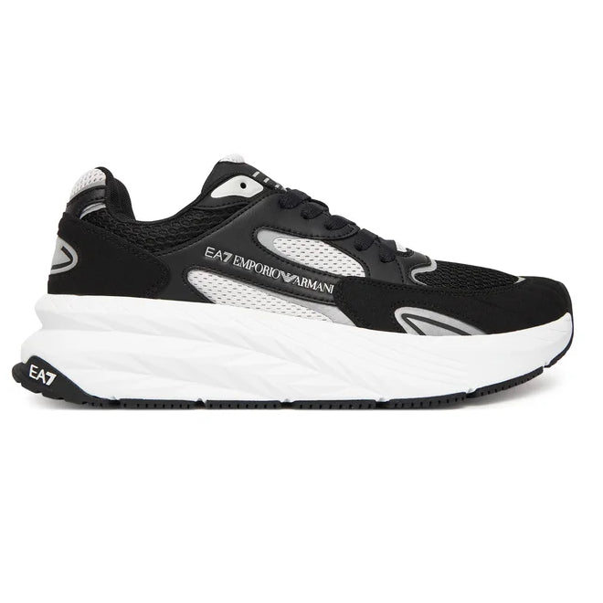 SNEAKERS UOMO EA7 EMPORIO ARMANI CRUSHER SONIC MIX BLACK & WHITE 7X000342