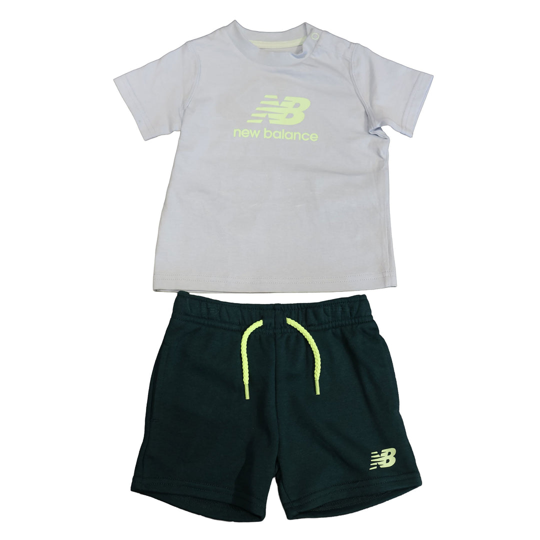 COMPLETINO NEW BALANCE STACKED LOGO TEE & SHORT SET
