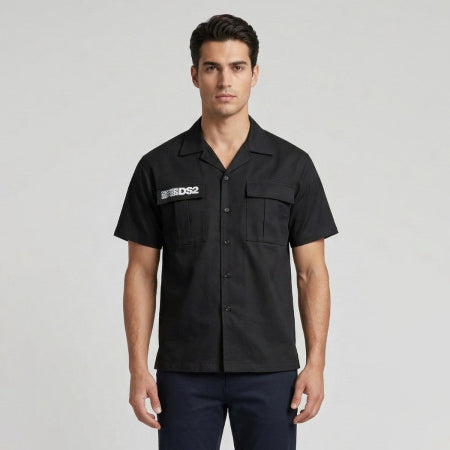 CAMICIA CORD/OVERSHIRT UOMO DROP SEASON 2 BLACK CARGO