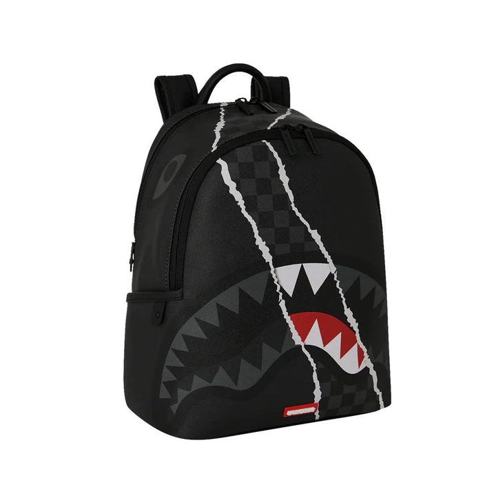 ZAINO UNISEX SPRAYGROUND SHARK SLASH SAVAGE NERO E GRIGIO