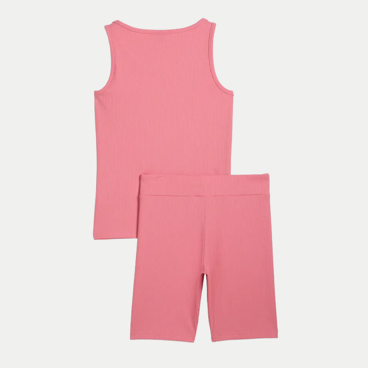 SET PUMA® ESSENTIALS ELEVATED RIB TANK & SHORT LEGGINGS KIDS