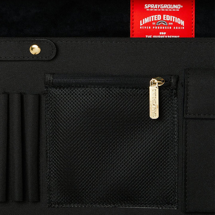 BORSA A MANO SPRAYGROUND SPRITZ SHARK BUBBLE BAG PELLE VEGANA NERA 910B8346NSZ