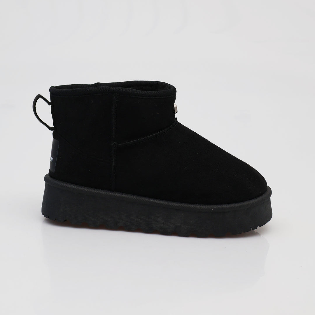 SNOWLY BASIC - Shoes - Gioselin - Women - Casual Boot - Black/Brown - Metallic Logo - Autumn/Winter Clothing