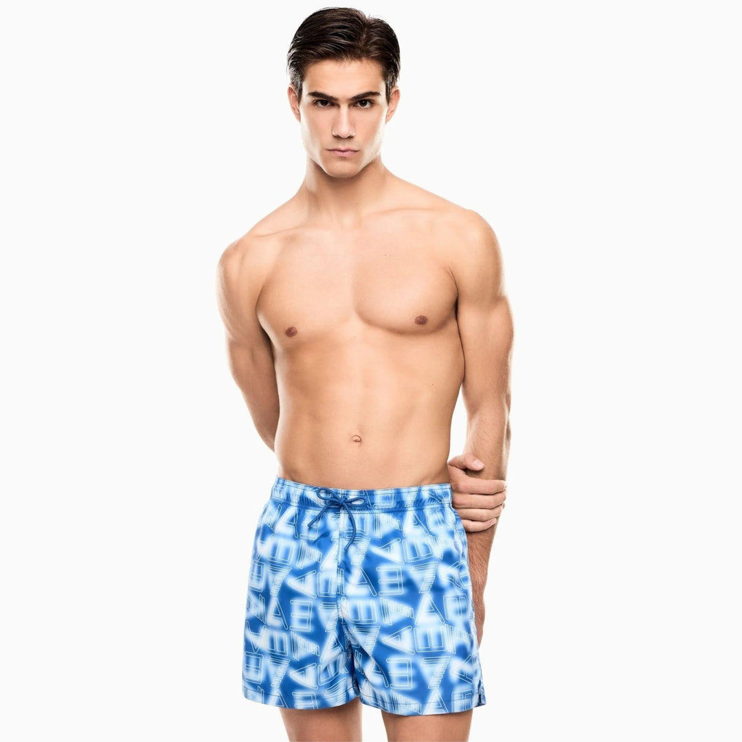 COSTUME BOXER DA BAGNO UOMO EA7 EMPORIO ARMANI STAMPA GRAFICA
