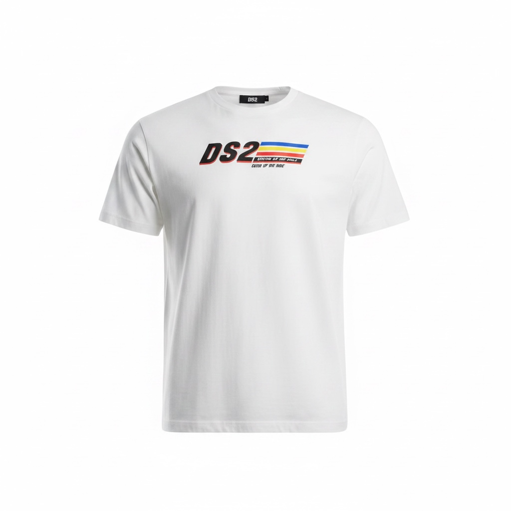 T-SHIRT UOMO DROP SEASON 2 WHITE COLORFUL GRAPHIC