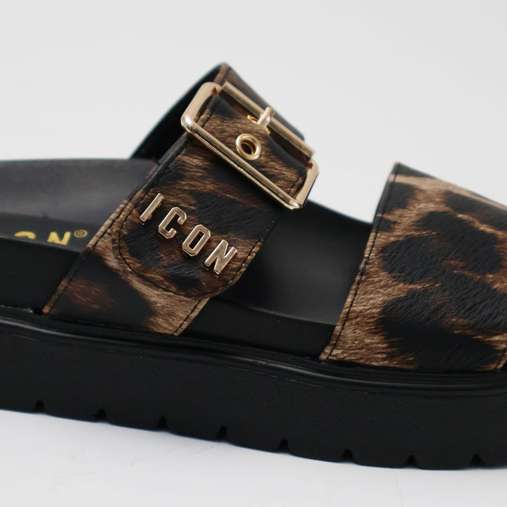 CIABATTE ICON SLIDE ANIMALIER LEOPARD DONNA