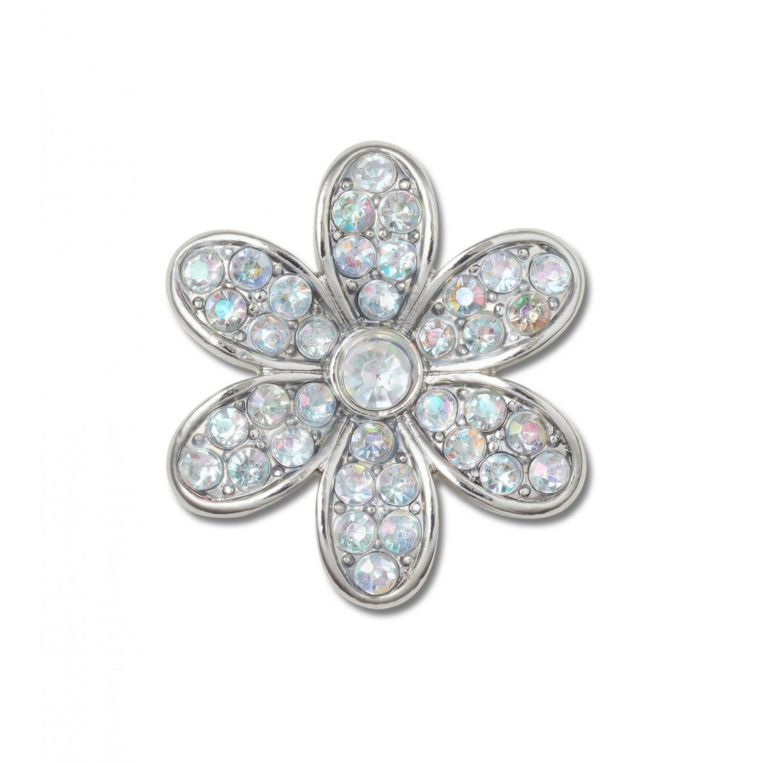 CHARM CROCS JIBBITZ™ SILVER MONOCHROME FLOWER