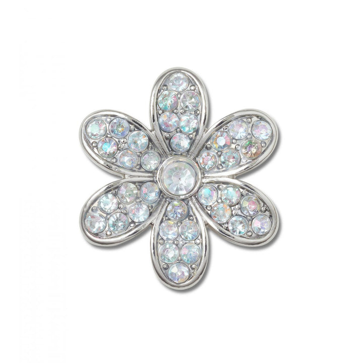 CHARM CROCS JIBBITZ™ SILVER MONOCHROME FLOWER