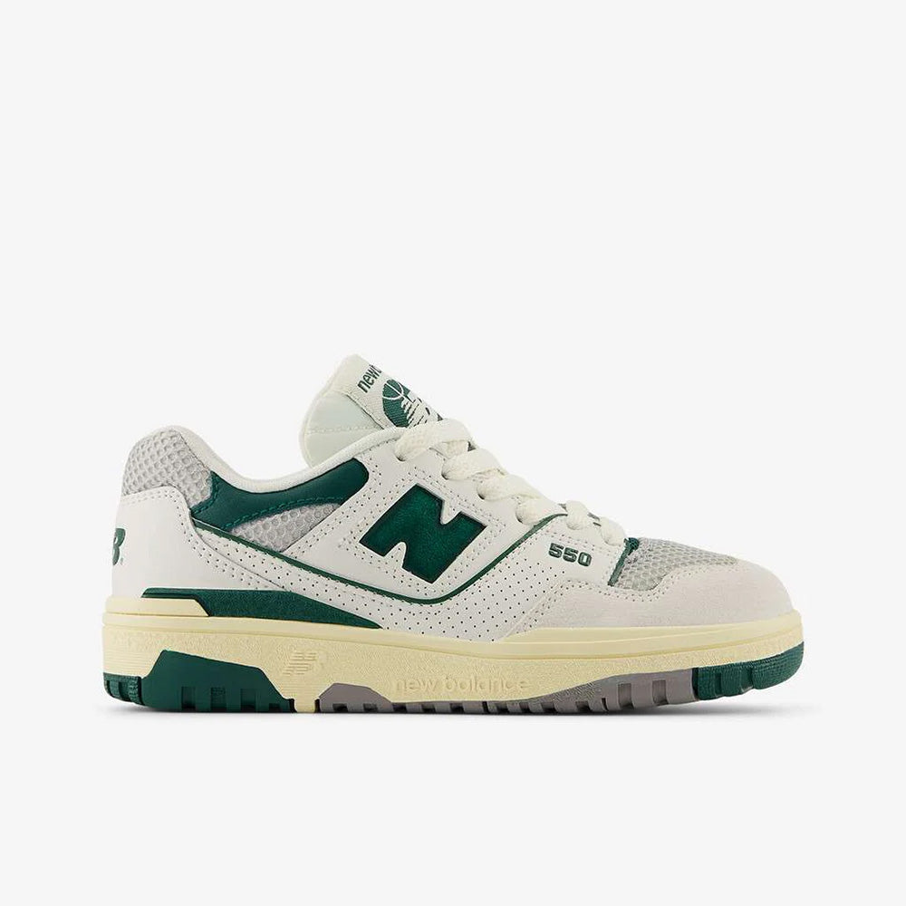 SCARPE BAMBINO NEW BALANCE 550 WHITE GREEN VINTAGE