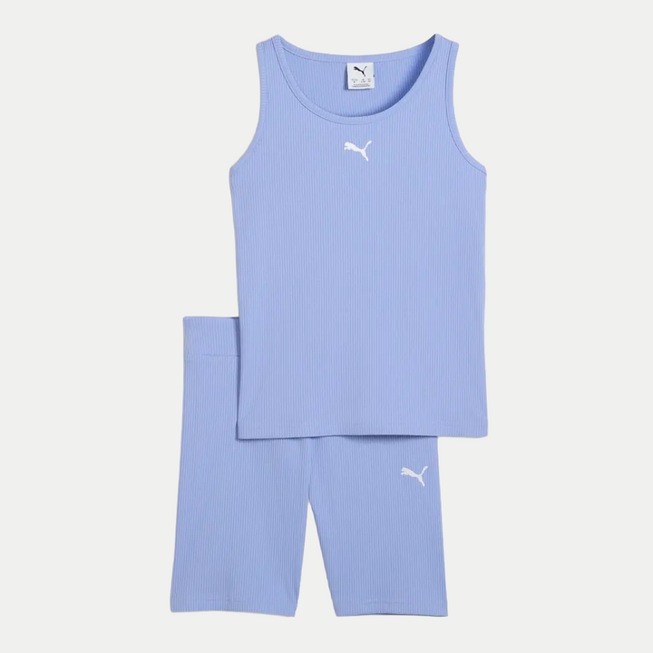 SET PUMA® ESSENTIALS ELEVATED RIB TANK & SHORT LEGGINGS KIDS