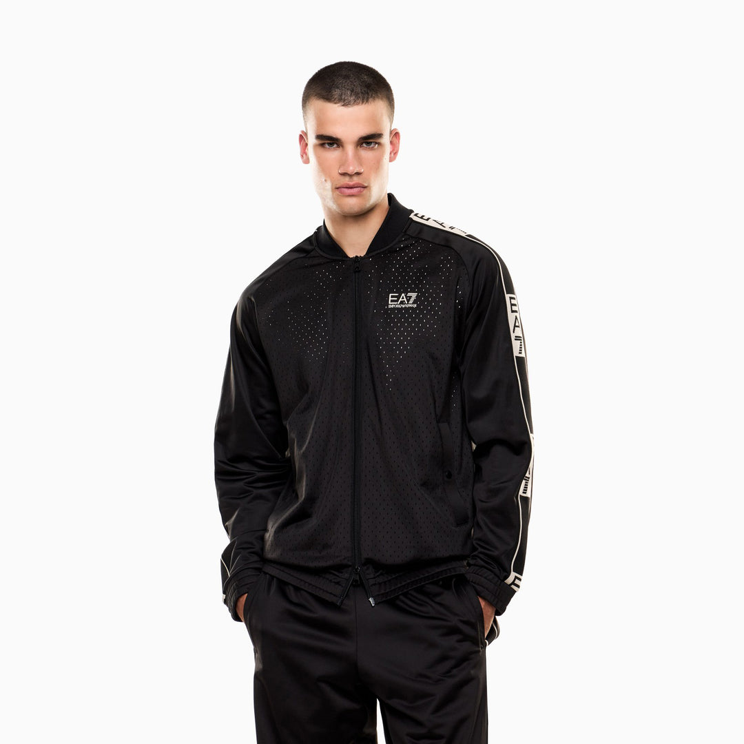 FELPA UOMO EA7 EMPORIO ARMANI FULL ZIP TAPE LOGO