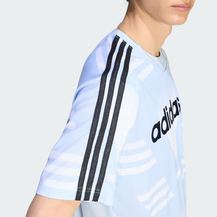 T-SHIRT UOMO ADIDAS ORIGINALS LOOSE SPONSORED CELESTE