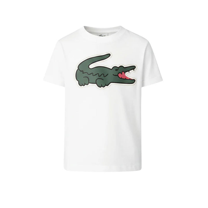 T-SHIRT JUNIOR UNISEX LACOSTE ULTRA DRY CON MAXI COCCODRILLO