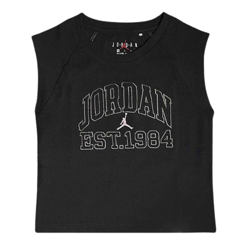 CANOTTA RAGAZZA JORDAN SECRET DIARY RIBBED TANK TOP BLACK