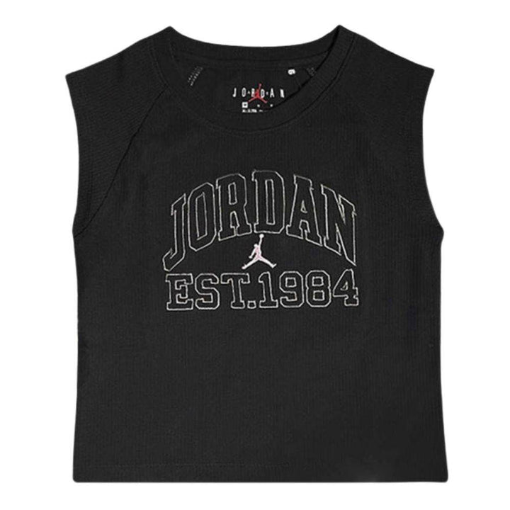 CANOTTA RAGAZZA JORDAN SECRET DIARY RIBBED TANK TOP BLACK