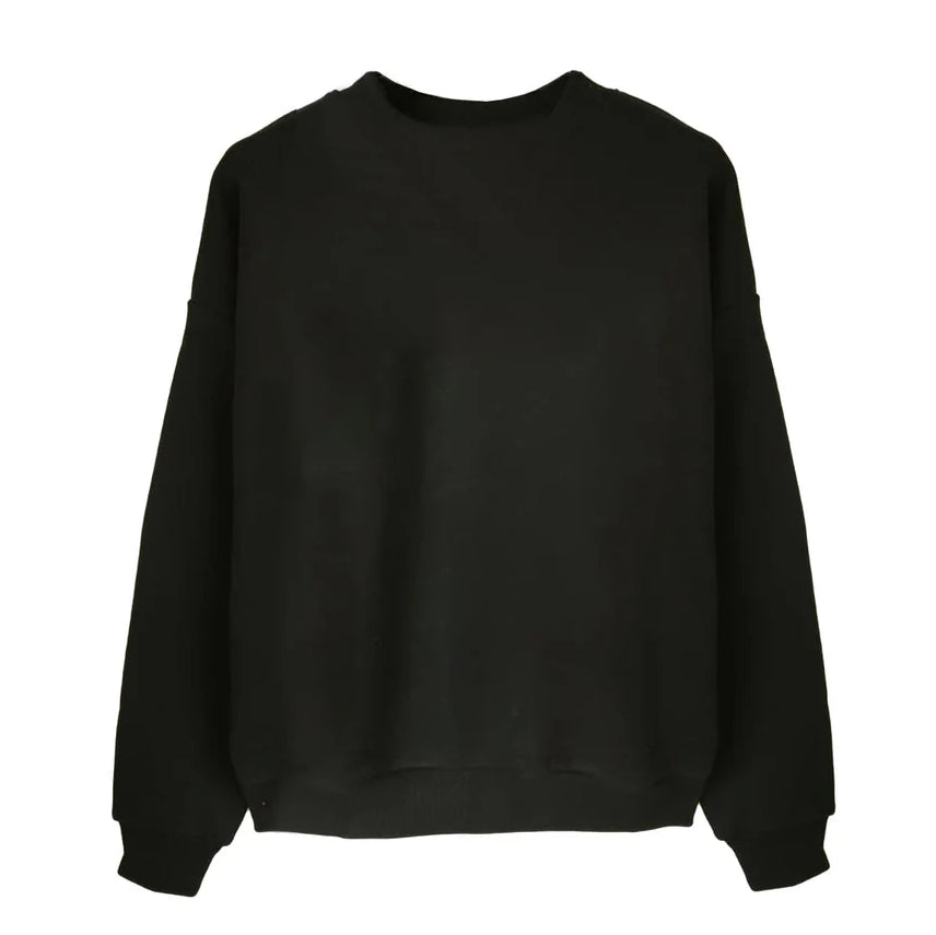 F5MKJBSW006 - FELPA BAMBINI CON CAPPUCCIO MARKET LOGO KIDS - BLU E NERO