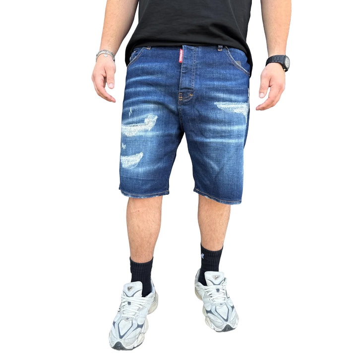 BERMUDA REVOLUTION UOMO G2FIRENZE DENIM BLU CON STRAPPI – DARK NIGHT