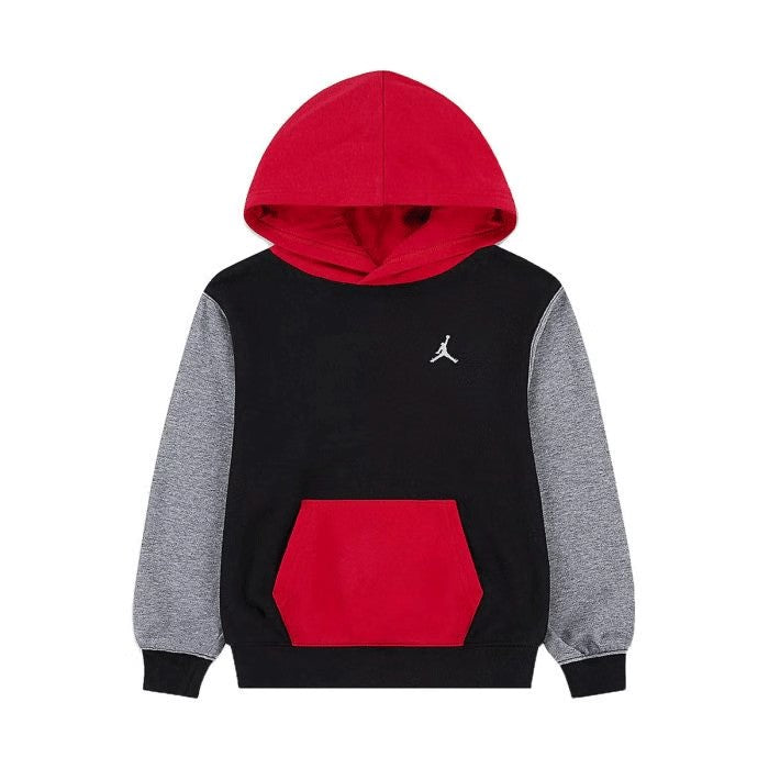 95F121 - FELPE - CON CAPPUCCIO JORDAN BROOKLYN BAMBINO - NERO/ROSSO/GRIGIO