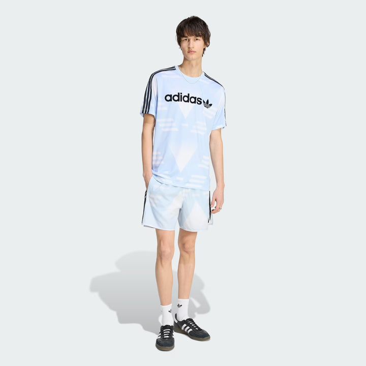 T-SHIRT UOMO ADIDAS ORIGINALS LOOSE SPONSORED CELESTE