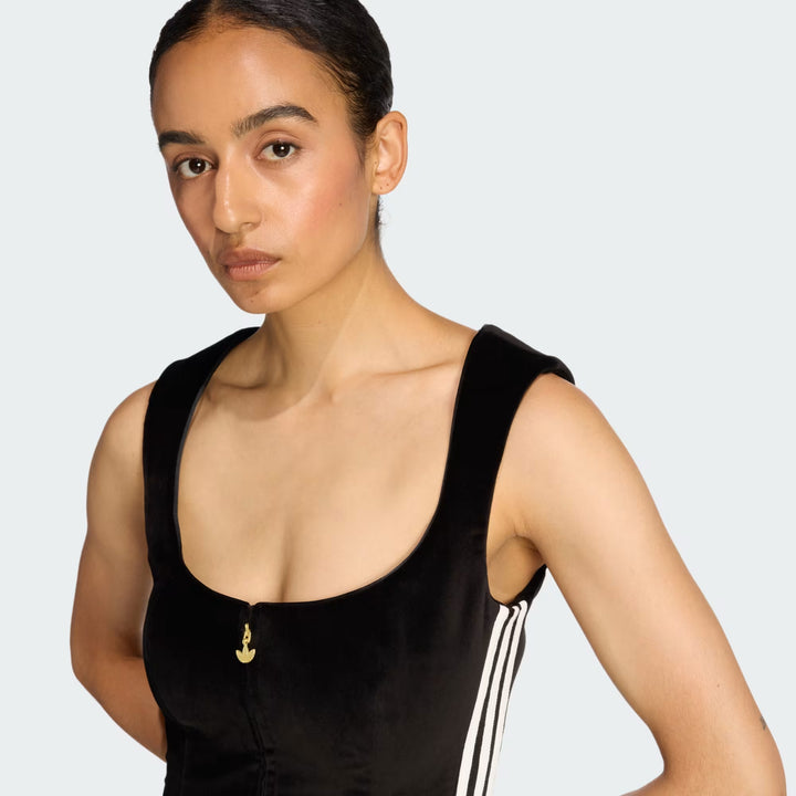 ADIDAS ORIGINALS WOMEN'S VELVET CORSET – BLACK – KF4693