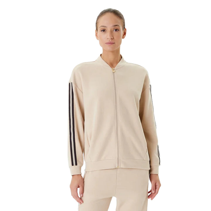 7W000566 AF15528 - Felpe - EMPORIO ARMANI - CANNETE BANDA - Beige - Con Zip - Chic & Sportiva - Sportiva - Abbigliamento Autunno Inverno