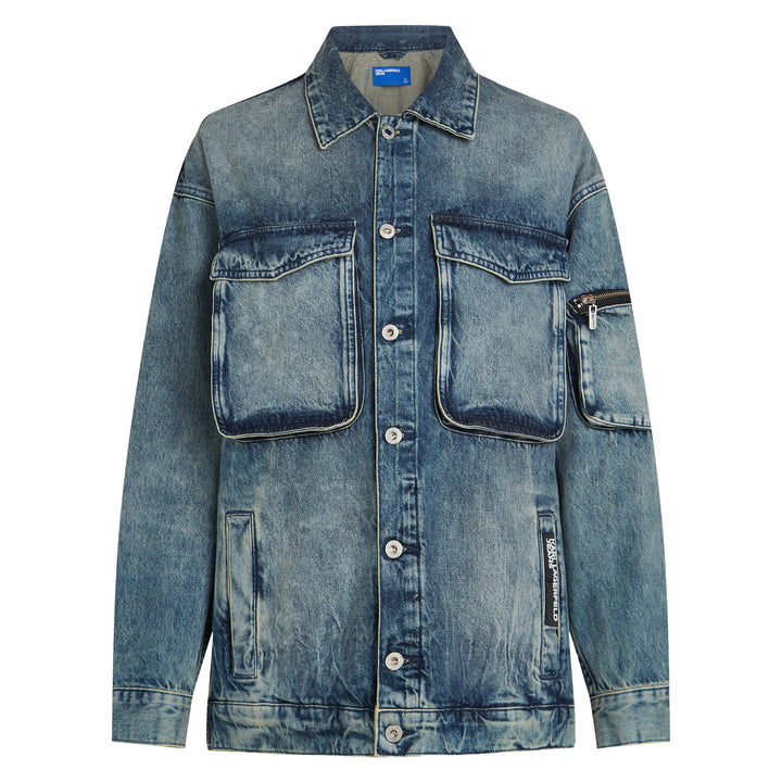 A3W14011 - Giacche - Donna - KARL LAGERFELD - TINTED VISUAL WASHED BLUE - Tasche Multiple - Look Casual