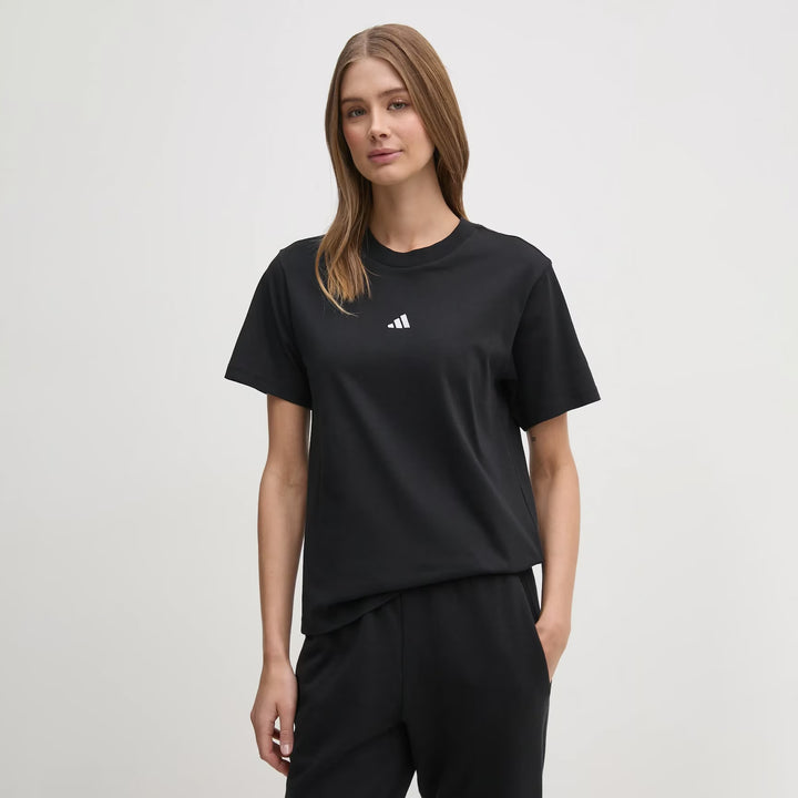 T-SHIRT DONNA ADIDAS ESSENTIALS SMALL LOGO BLACK
