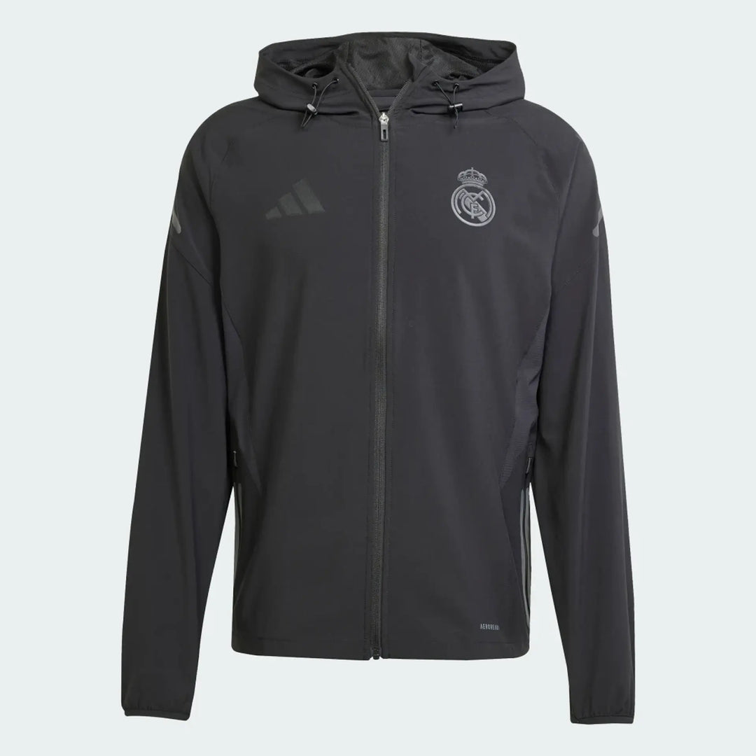 GIACCA UOMO DA VIAGGIO ADIDAS REAL MADRID TIRO 25 PRO VIS TECH NERA JW4937