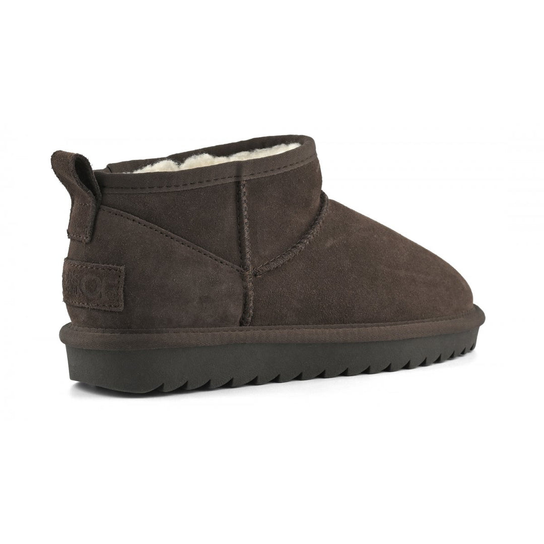 HC.YW078 - Scarpe - Colors Of California - STIVALETTO DONNA - CAMOSCIO FODERA LANA - Scarpa Invernale - Calore & Stile - Comfort Slip-On Essenziale - Grigia & Marrone
