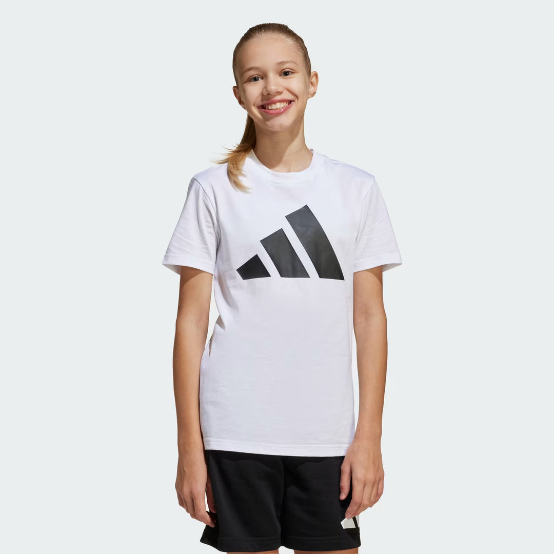 COMPLETINO ADIDAS ESSENTIALS T-SHIRT E SHORTS BIANCO/NERO KIDS