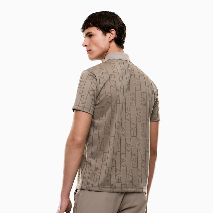POLO UOMO EA7 EMPORIO ARMANI MONOGRAMMA VERTICALE