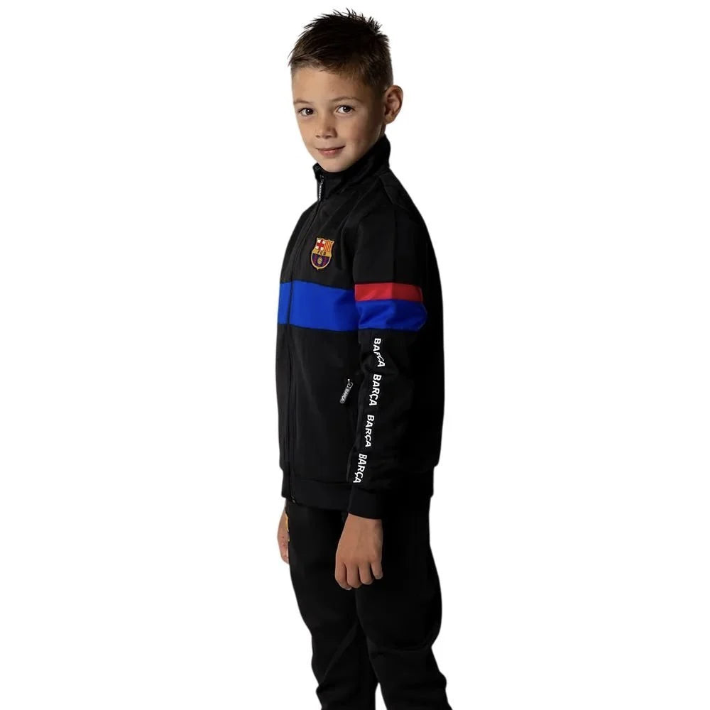FC BARCELONA KIDS' TRACKSUIT 2024/2025 BLACK OFFICIAL 5002CHBLAP
