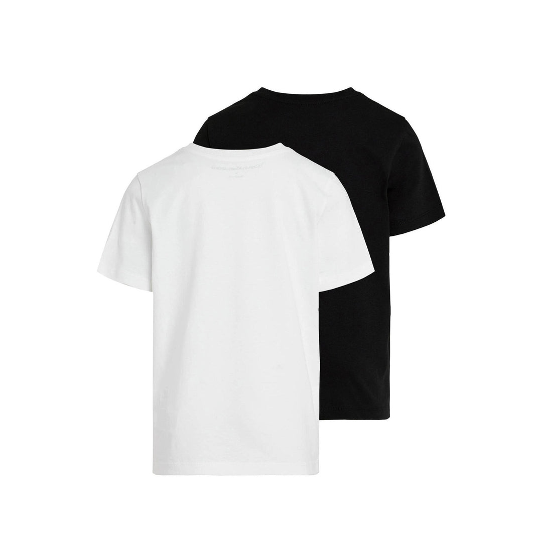 PACK 2 T-SHIRT RAGAZZO CALVIN KLEIN JEANS GIROCOLLO BIANCO/NERO