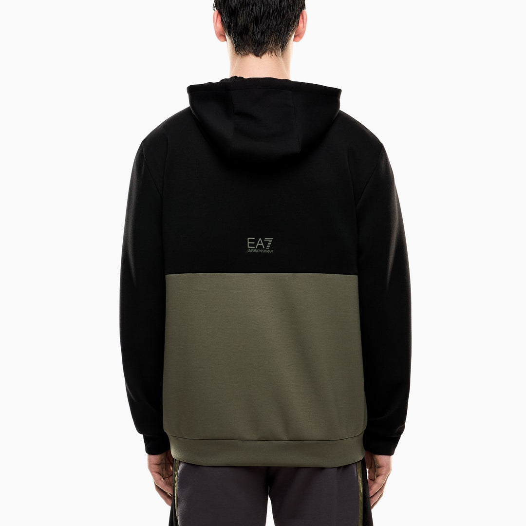 7M000937 AF17003 - FELPA CON CAPPUCCIO EA7 EMPORIO ARMANI ATHLETIC COLOUR BLOCK UOMO