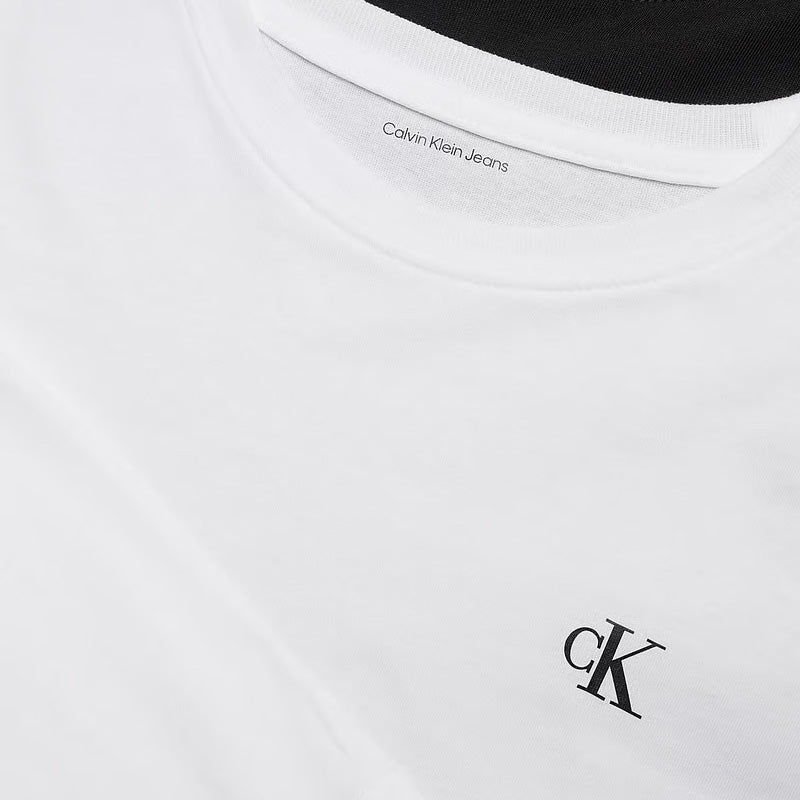 PACK 2 T-SHIRT MANICA LUNGA RAGAZZO CALVIN KLEIN JEANS BIANCO/NERO