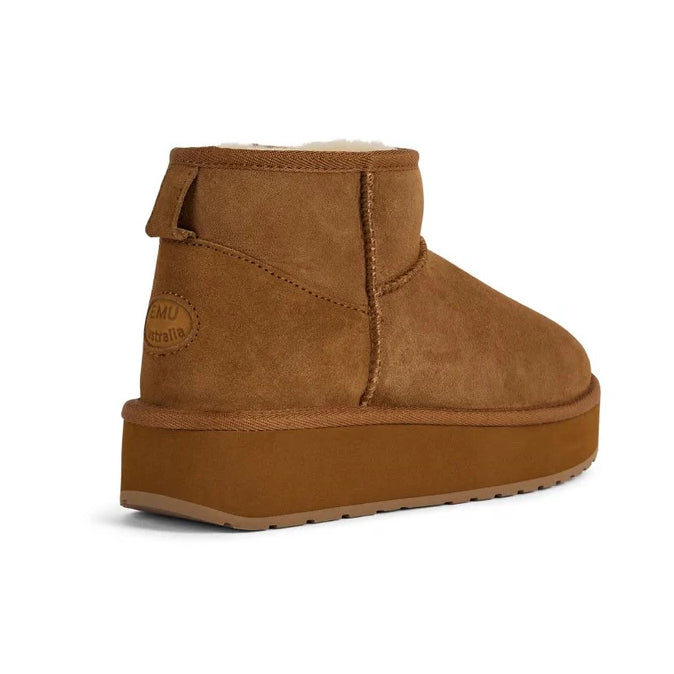 W13296 - Scarpe - Donna - EMU AUSTRALIA - Stivale - Stinger Micro - Vero Montone - Double Face - Marrone & Marrone Scuro - Comfort Termico - Abbigliamento Autunno/Inverno