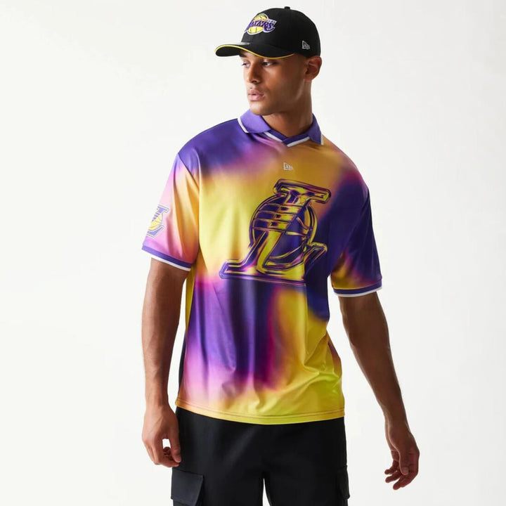 T-SHIRT NEW ERA NBA LOS ANGELES LAKERS GRAPHIC TEE BIANCA 60771590 UOMO